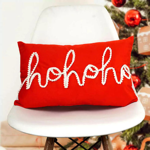3D Ho Ho Ho Christmas Pillow